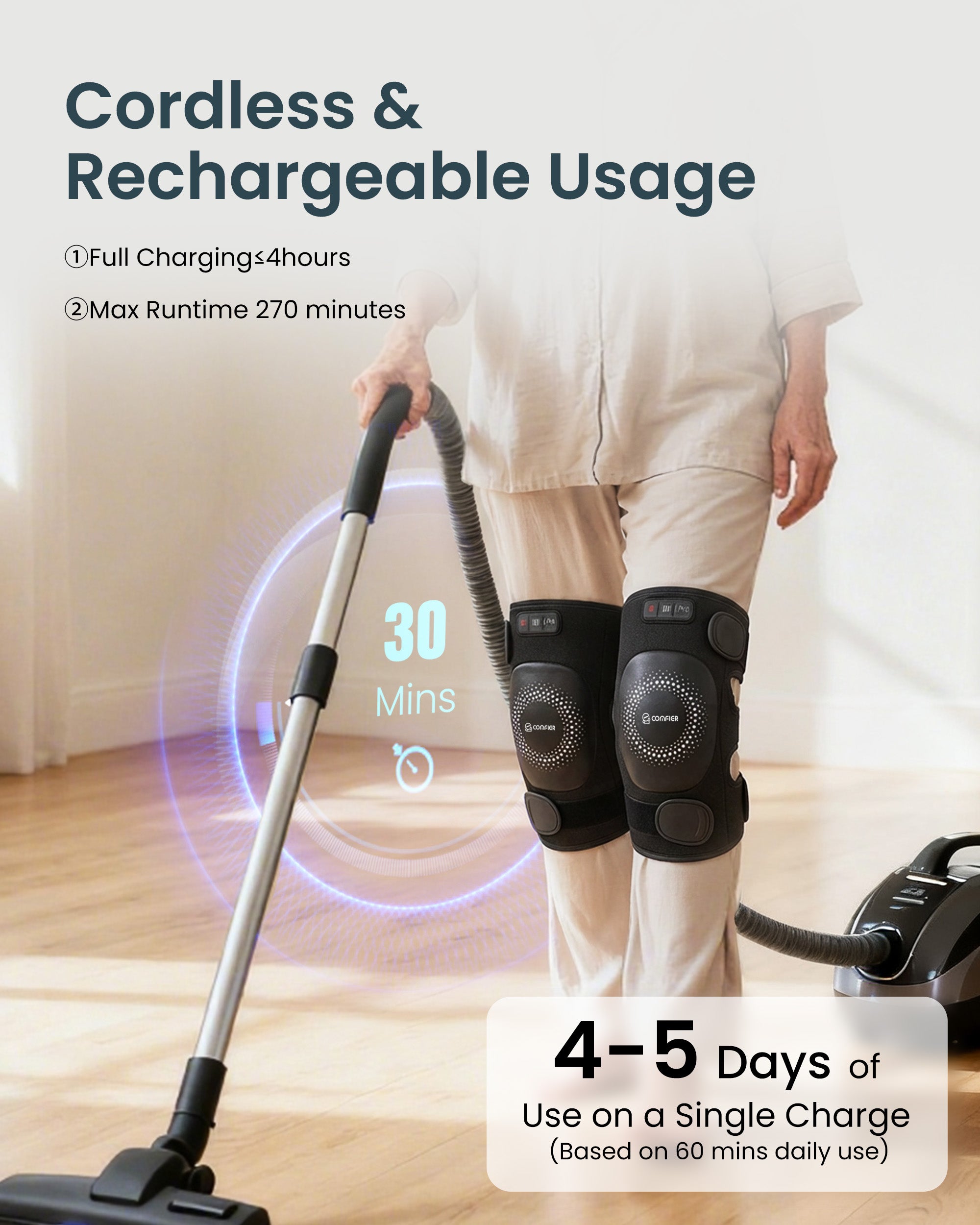 comfier-5512-cordless-knee-massager-with-heat-and-vibration image 2