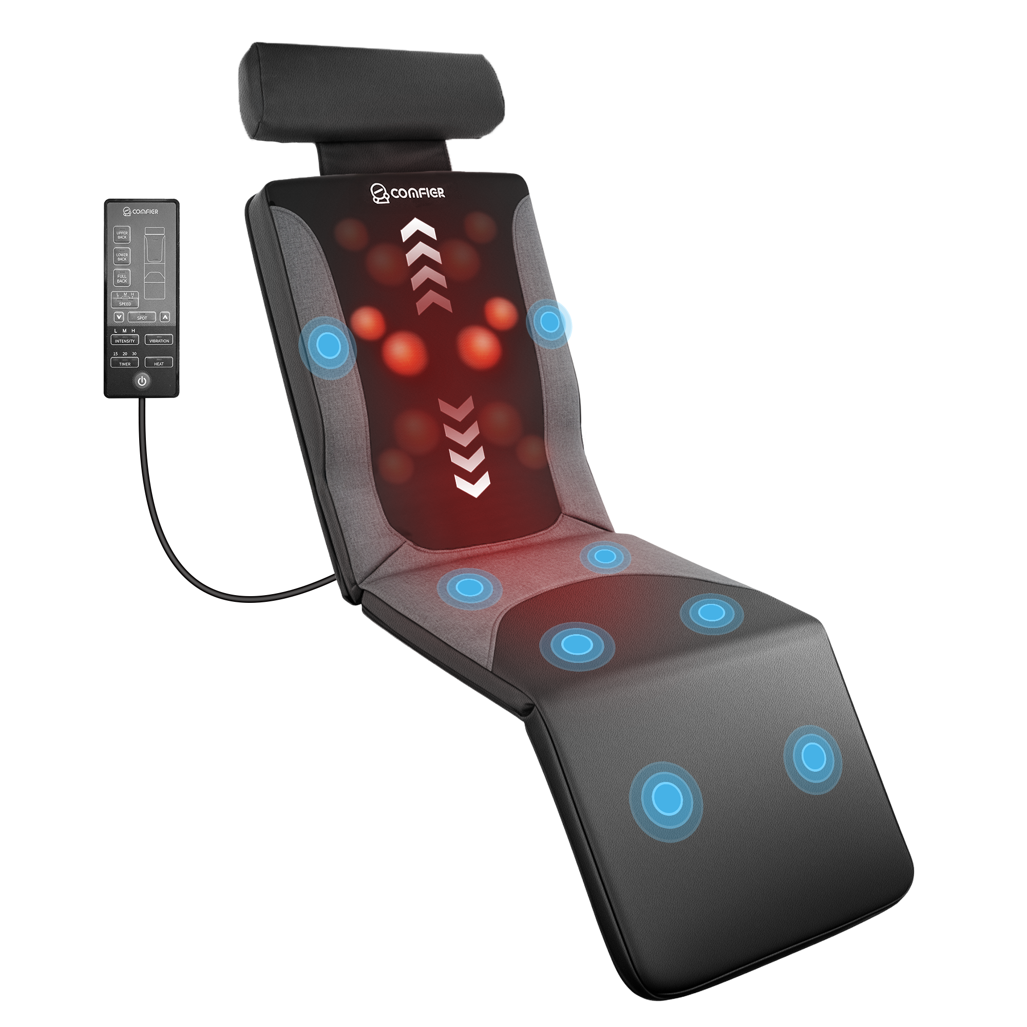 comfier-cf-3407-full-body-shiatsu-massage-mat-with-heat image 1