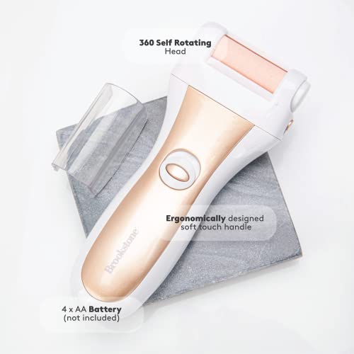brookstone-electric-callus-remover-with-3-replacement-diamond-rollers-rose-gold- image 7