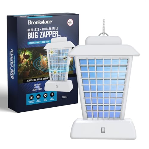 brookstone-lantern-bug-zapper-cordless-rechargeable-with-800v-grid-and-4-uv-leds image 8