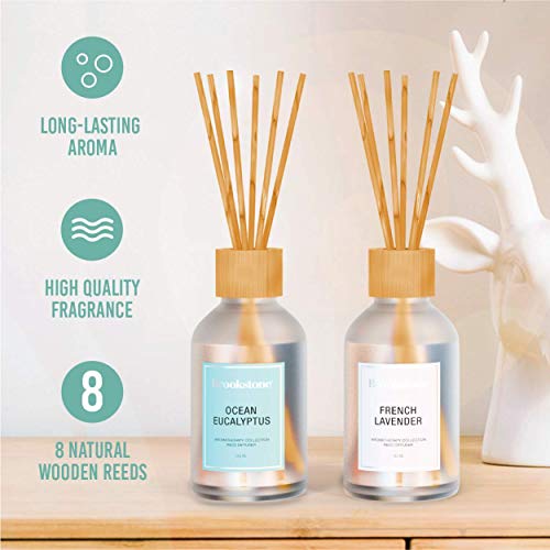 brookstone-180-ml-reed-diffuser-ocean-eucalyptus-fragrance-8-natural-wooden-reed image 7