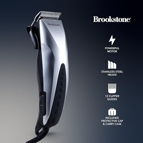 brookstone-metallic-cordless-t-blade-hair-clipping-set-precision-cutting-with-re image 8