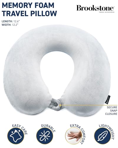 brookstone-travel-neck-pillow-lightweight-fleece-casing-extra-comfort-memory-foa image 6