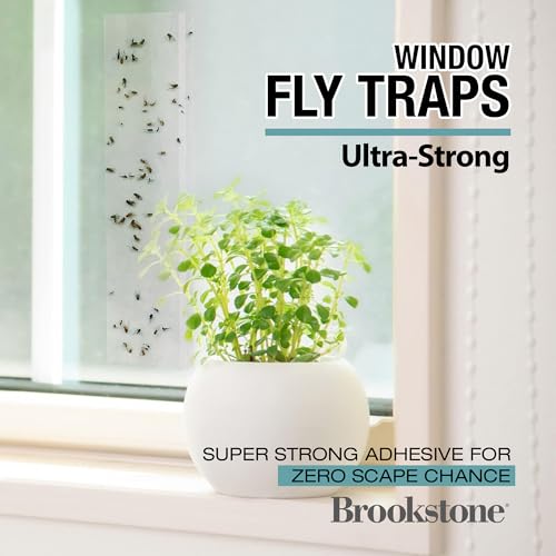 brookstone-window-insect-trap-stickers-16-pack-transparent-adhesive-fly-catchers image 8