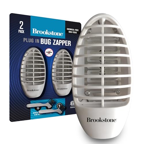 brookstone-wall-plug-in-bug-zapper-2-pack-chemical-free-non-toxic-removable-catc image 6