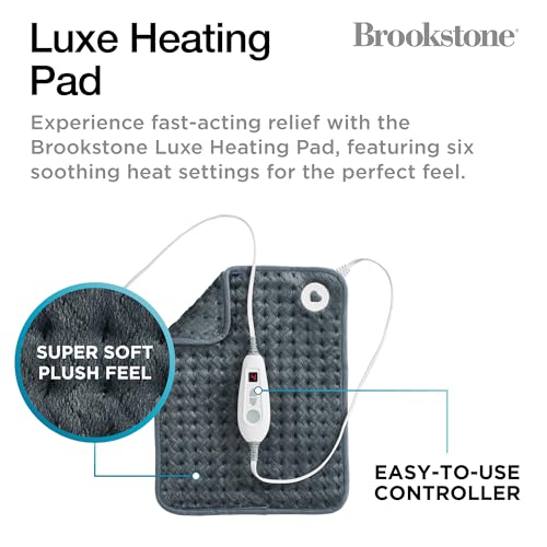 brookstone-herringbone-portable-heating-pad-6-heat-settings-super-soft-plush-mac image 8