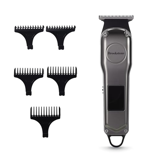 brookstone-metallic-cordless-t-blade-hair-clipper-precision-cutting-with-recharg image 7