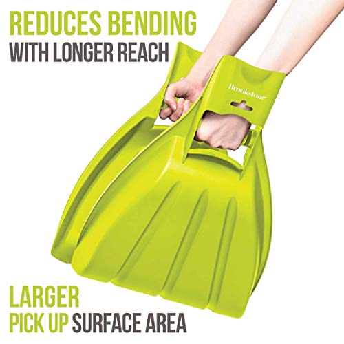 brookstone-plastic-leaf-scoops-garden-hands-large-lightweight-hand-rake-leaf-gra image 8