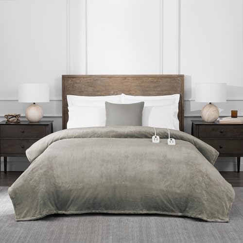 brookstone-electric-heated-plush-blanket-queen-size-84x90in-10-heat-settings-mac image 8
