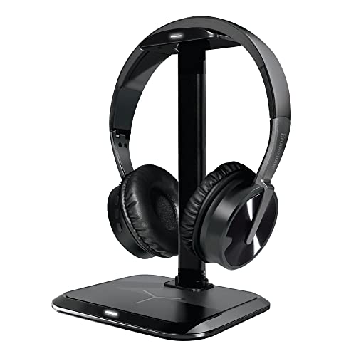 brookstone-dual-qi-charging-stand-with-wireless-bluetooth-headphones-usb-c-charg image 7