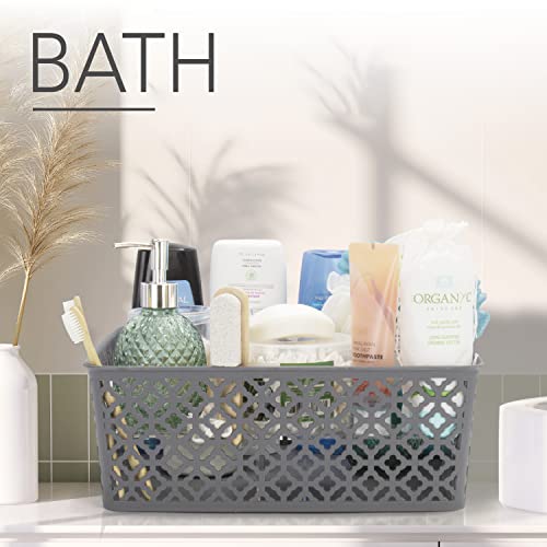 brookstone-2-pack-large-storage-baskets-with-handles-decorative-woven-plastic-bi image 7
