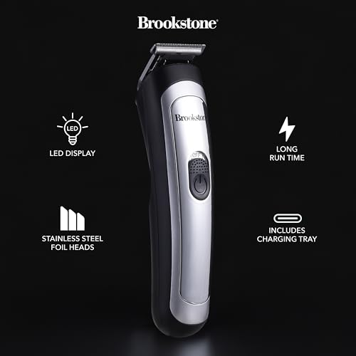 brookstone-hair-beard-trimmer-kit-14-piece-precision-grooming-set-for-hair-beard image 8