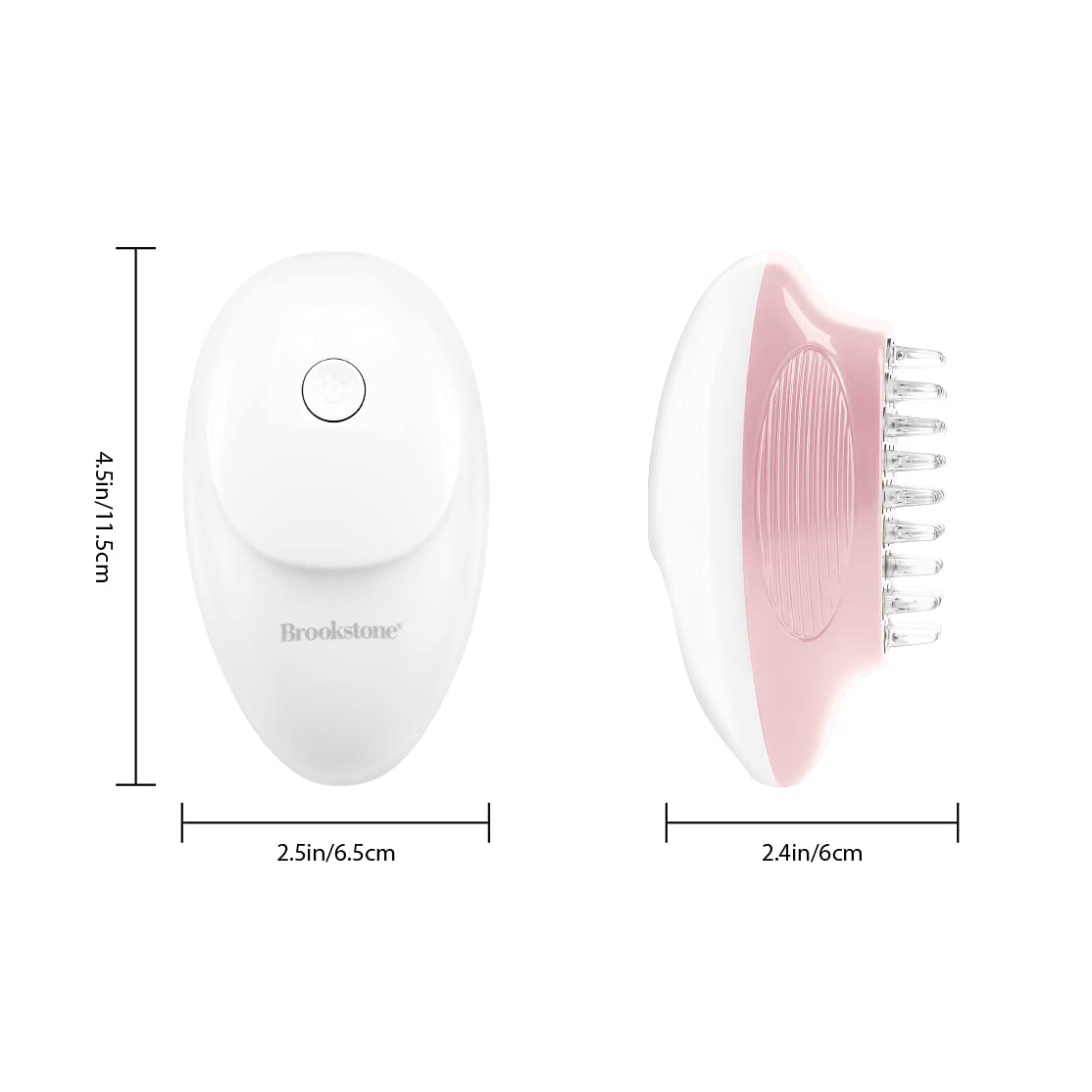brookstone-electric-scalp-massager-with-silicone-bristles-shampoo-brush-and-scal image 5