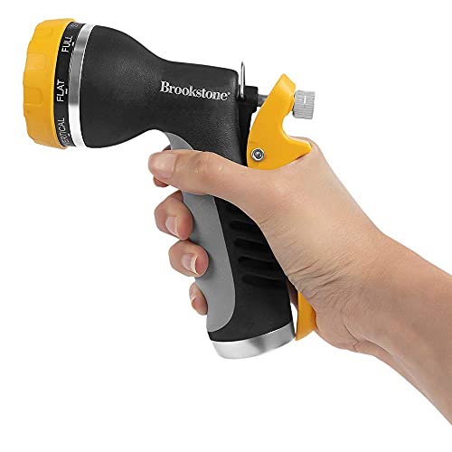 brookstone-water-hose-nozzle-8-pattern-garden-hose-sprayer-metal-construction-he image 8