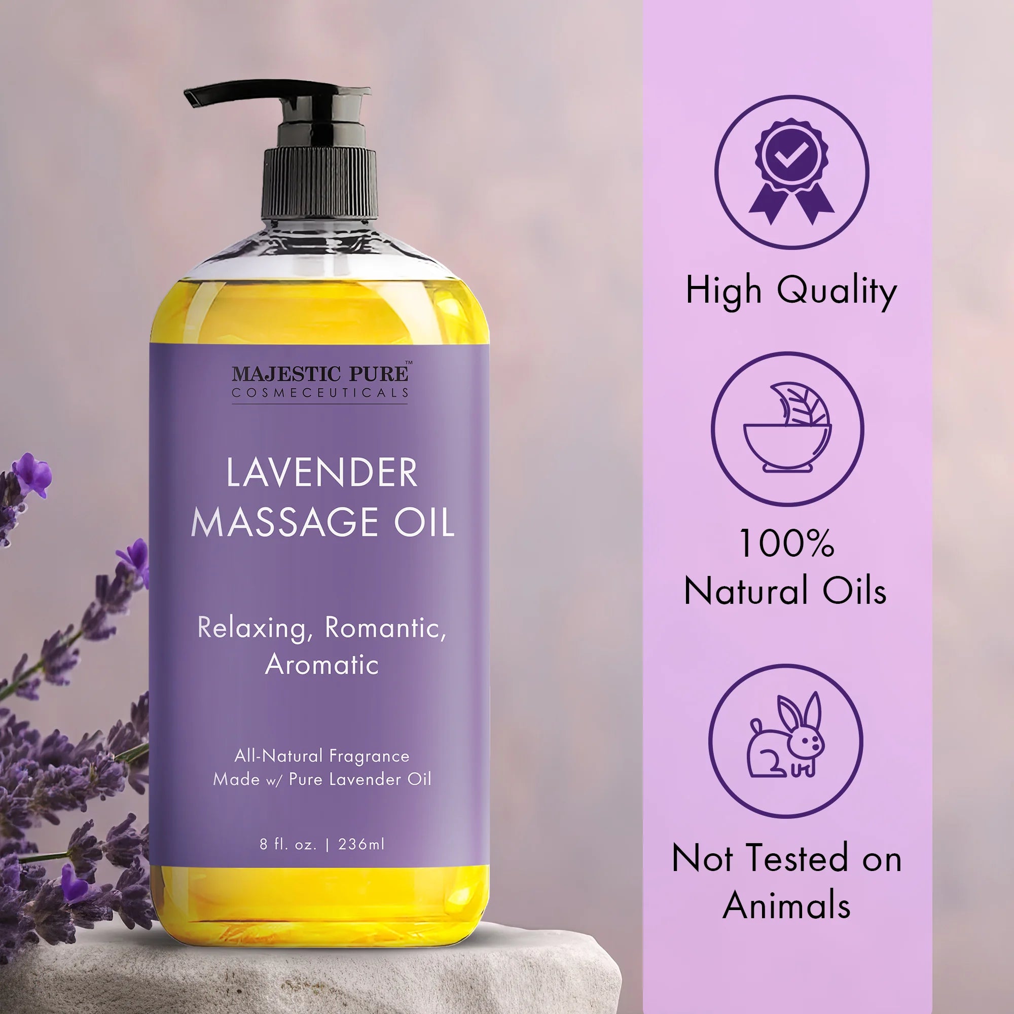 majestic-pure-lavender-massage-oil-8-fl-oz-calming-full-body-oil-for-relaxation- image 2