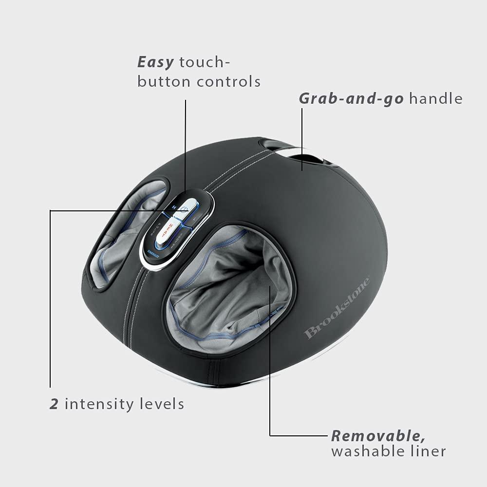 brookstone-shiatsu-foot-massager-with-heat-and-air-compression-grey image 7