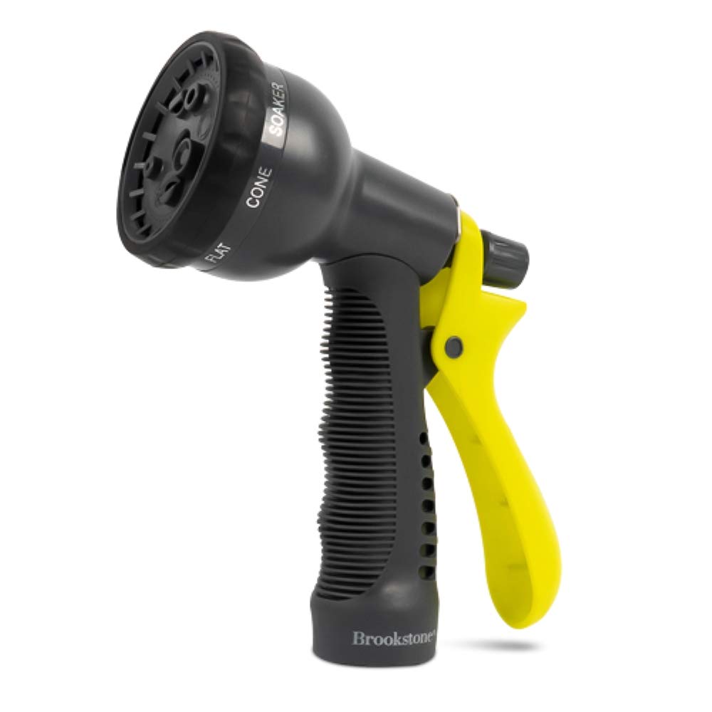 brookstone-2-piece-garden-hose-nozzle-8-mode-adjustable-spray-nozzle-pistol-nozz image 2