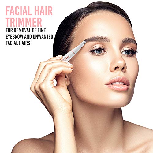 brookstone-eyebrow-razor-women-s-facial-hair-trimmer-2-guards-portable image 8