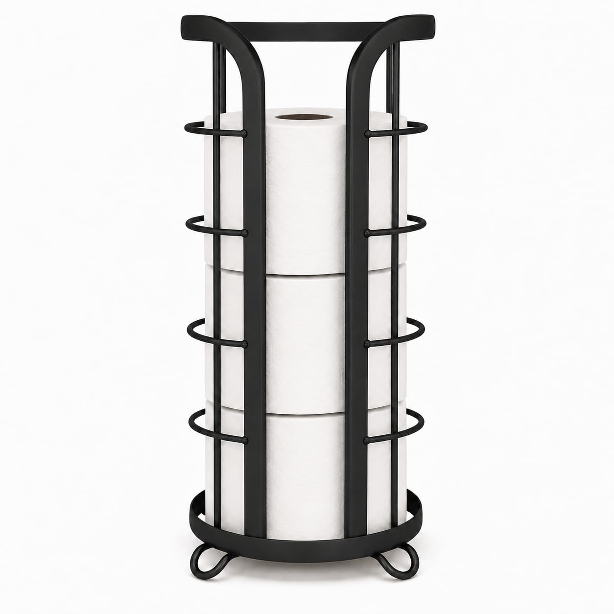 brookstone-reserve-freestanding-toilet-paper-holder-stand-with-storage-holds-meg image 1