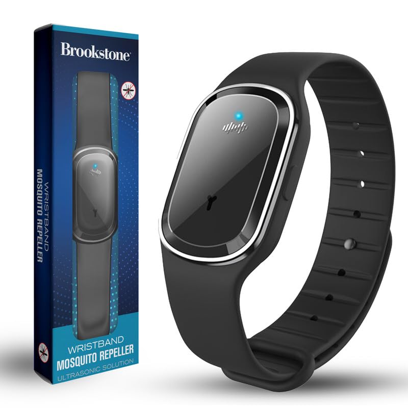 brookstone-ultrasonic-mosquito-repelling-wristband-rechargeable-waterproof-chemi image 1
