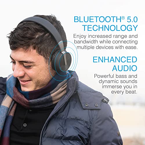brookstone-dual-qi-charging-stand-with-wireless-bluetooth-headphones-usb-c-charg image 8
