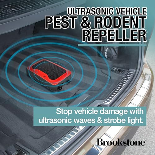 brookstone-ultrasonic-vehicle-pest-rodent-repeller-ultrasonic-waves-strobe-light image 8