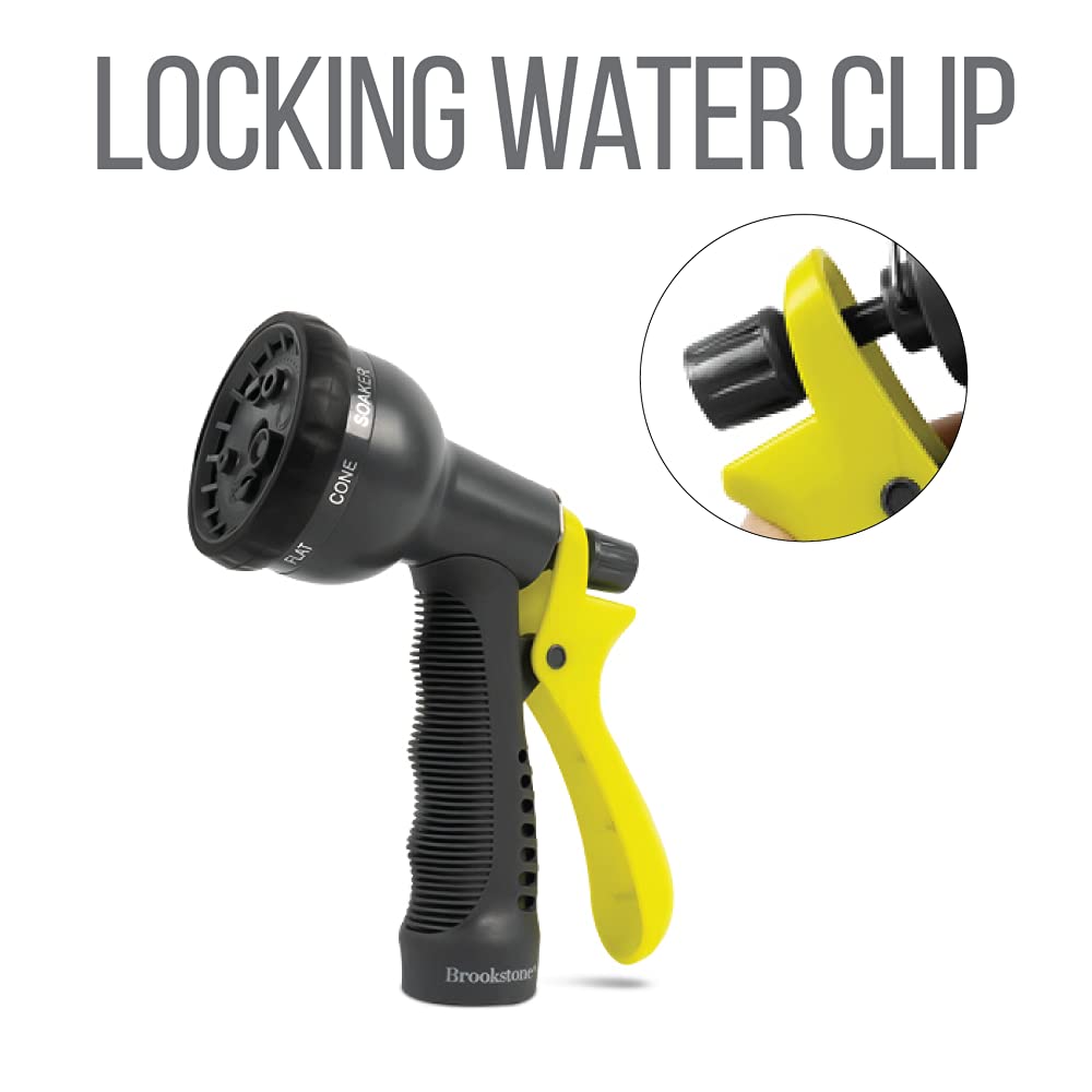 brookstone-2-piece-garden-hose-nozzle-8-mode-adjustable-spray-nozzle-pistol-nozz image 7