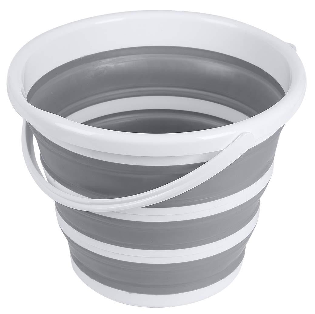 brookstone-collapsible-bucket-foldable-cleaning-bucket-with-handle-2-6-gal-10l-f image 1