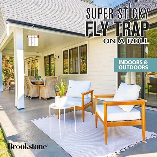 brookstone-super-sticky-fly-trap-on-a-roll-30-feet-of-long-lasting-adhesive-chem image 7
