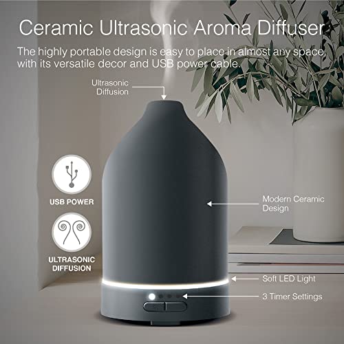 brookstone-essential-oil-ceramic-diffuser-ripple-ultrasonic-aromatherapy-60ml-co image 7