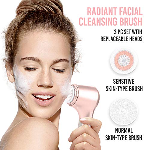 brookstone-electric-face-cleansing-brush-with-2-brush-heads-lightweight-cordless image 6