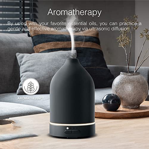 brookstone-essential-oil-ceramic-diffuser-ripple-ultrasonic-aromatherapy-60ml-co image 8