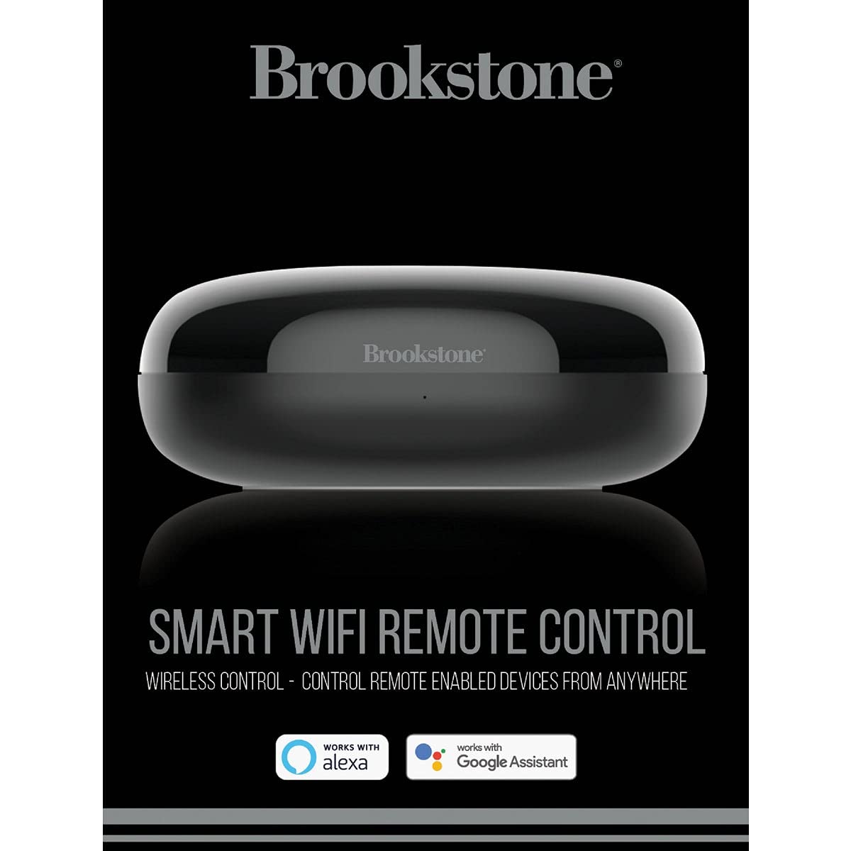 brookstone-smart-ir-controller-universal-remote-for-alexa-google-assistant-wifi- image 1