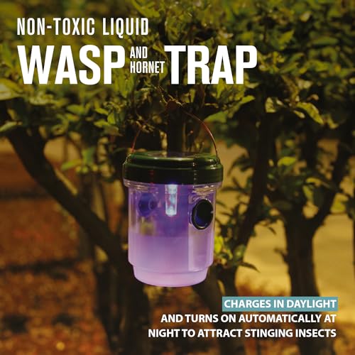 brookstone-non-toxic-liquid-wasp-hornet-trap-solar-powered-rechargeable-led-bulb image 8