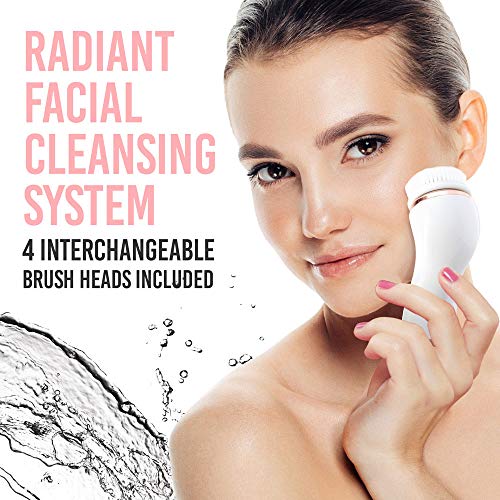 brookstone-6-piece-sonic-facial-cleansing-system-with-4-brush-heads-water-resist image 7