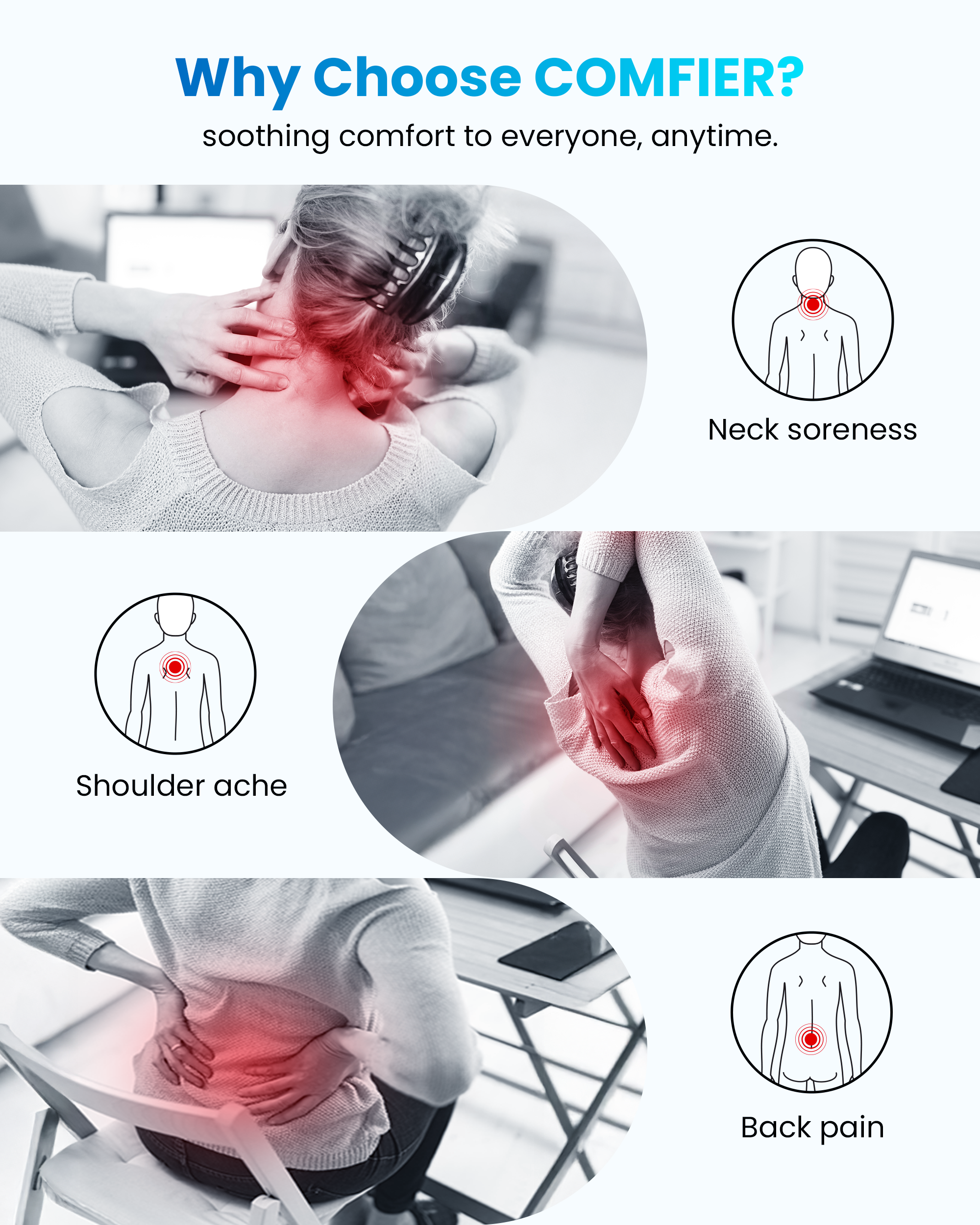 comfier-cordless-3d-shiatsu-deep-kneading-back-massager-for-back-neck-pain-relie image 7
