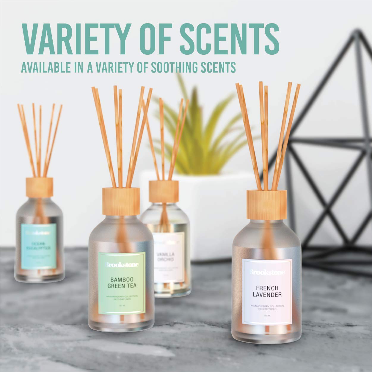 brookstone-180-ml-reed-diffuser-ocean-eucalyptus-fragrance-8-natural-wooden-reed image 4