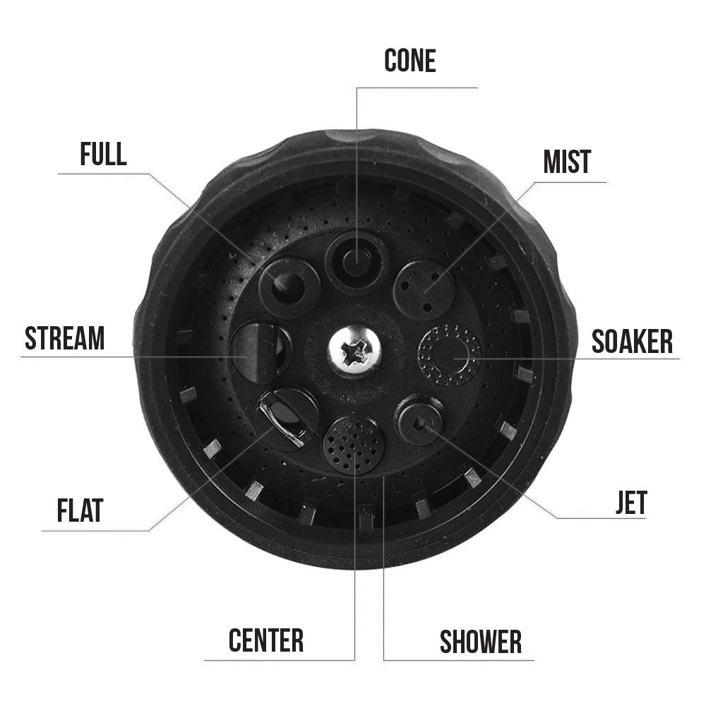 brookstone-25-ft-coil-hose-with-multiple-function-nozzle-9-spray-settings-memory image 3