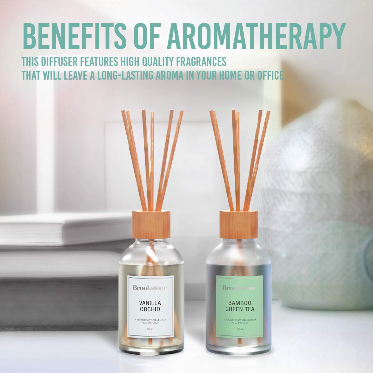 brookstone-essential-oils-diffuser-set-with-180-ml-aromatherapy-fragrance-oil-va image 3