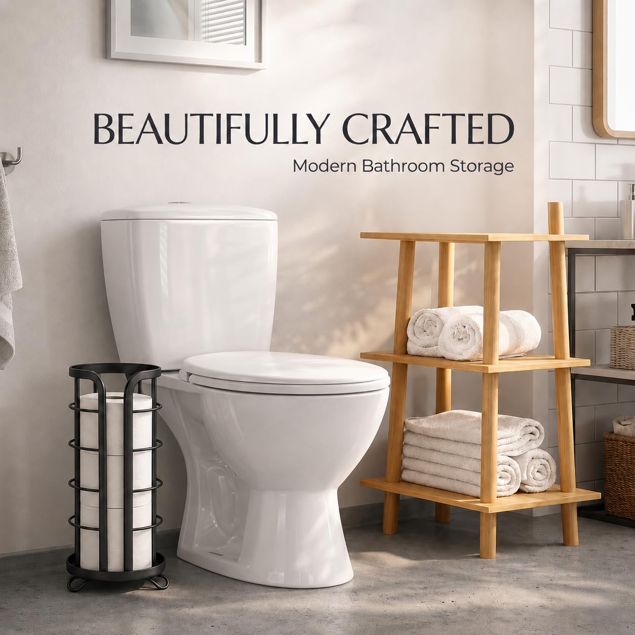 brookstone-reserve-freestanding-toilet-paper-holder-stand-with-storage-holds-meg image 2