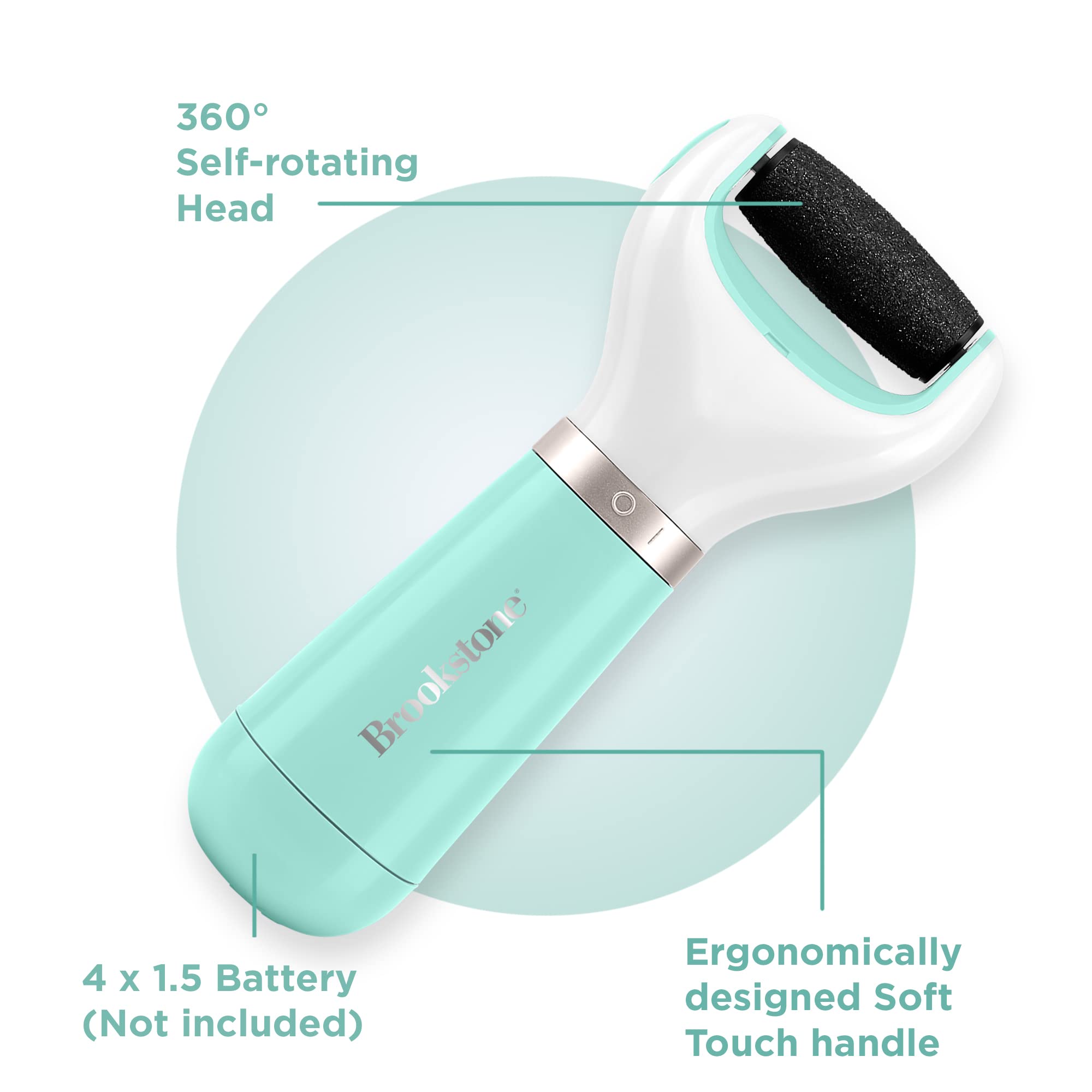 brookstone-electric-foot-callus-remover-diamond-micro-mineral-roller-battery-ope-2 image 6