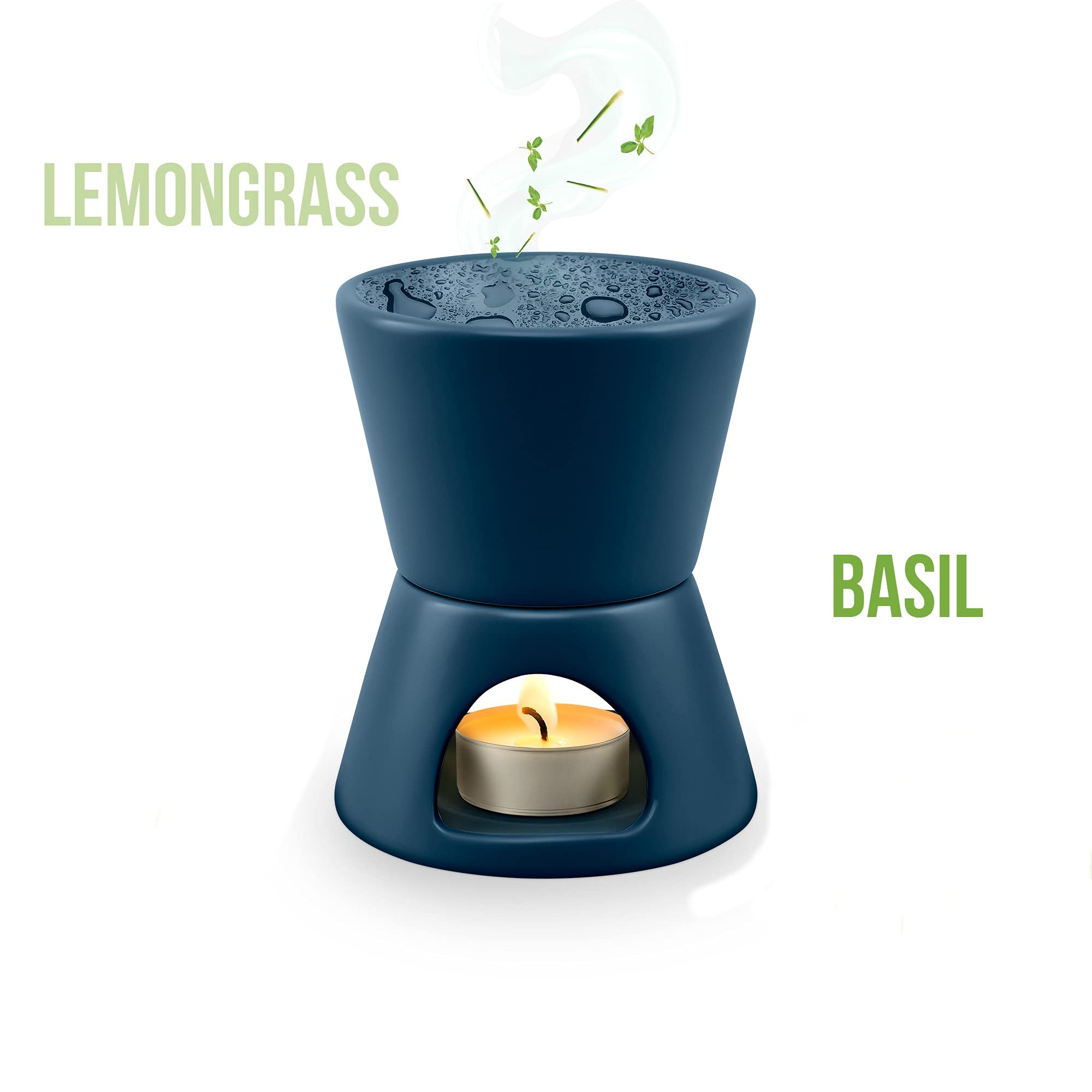 brookstone-2-in-1-tea-light-ceramic-diffuser-and-wax-warmer-ceramic-aromatherapy image 3
