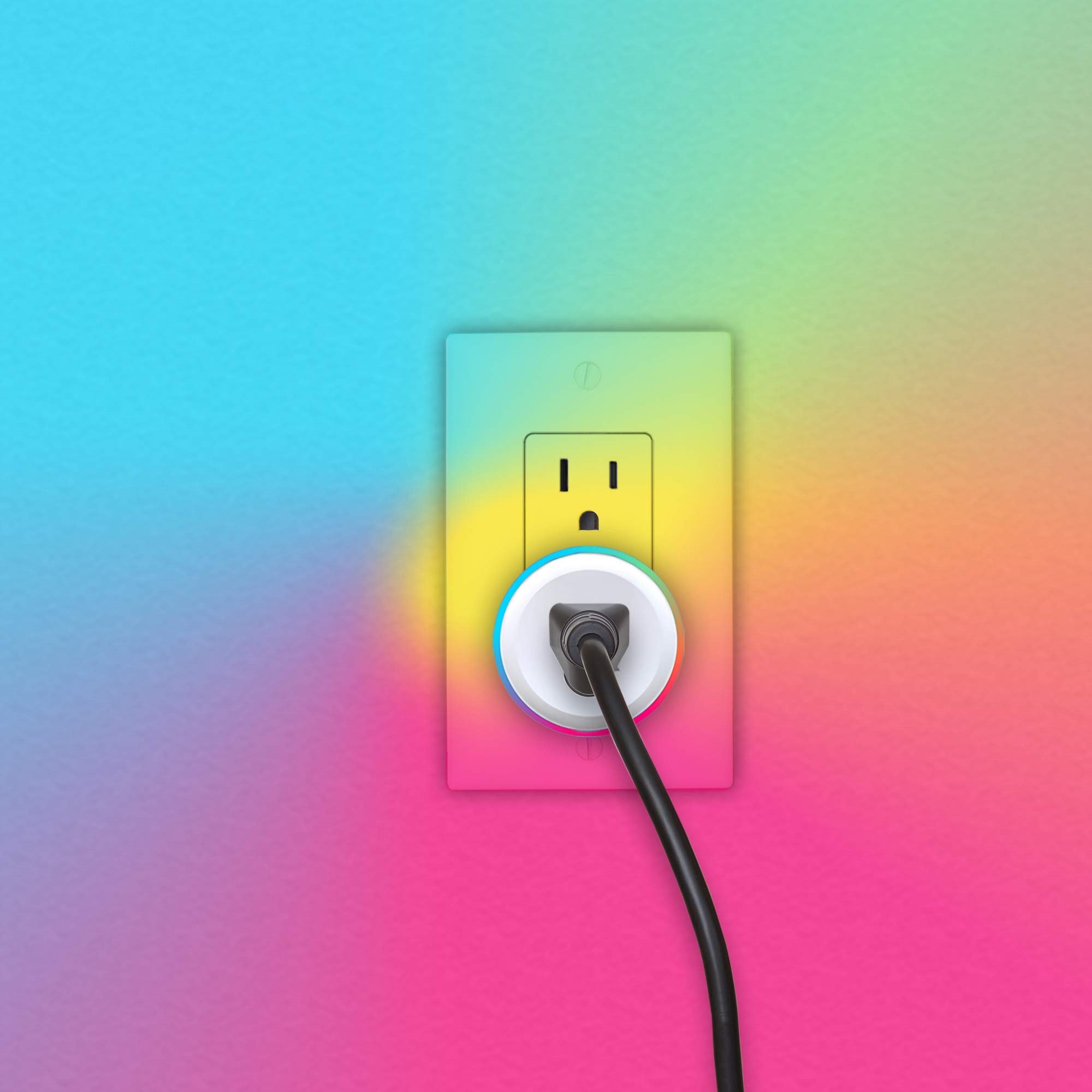 brookstone-smart-color-changing-plug-wi-fi-controlled-with-app-and-alexa-compati image 4