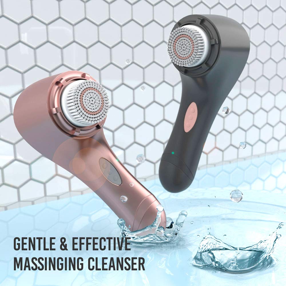 brookstone-electric-face-cleansing-brush-with-2-brush-heads-lightweight-cordless image 3