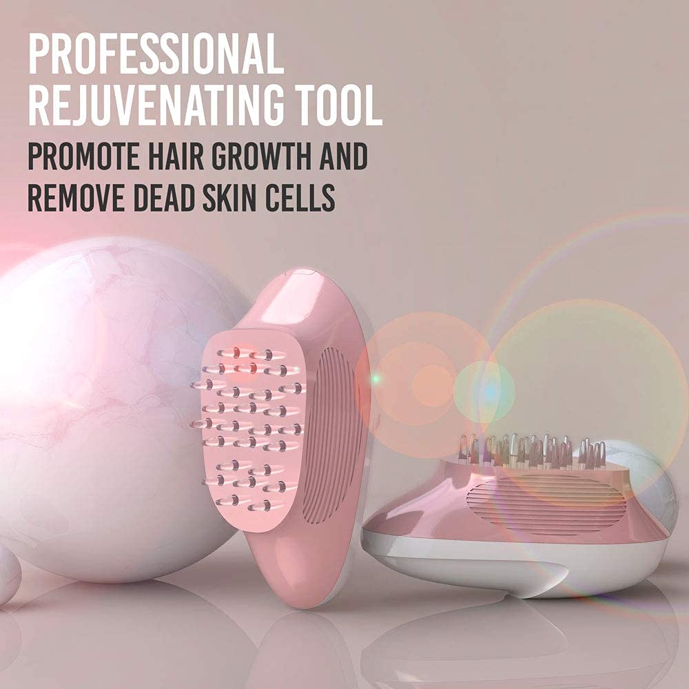 brookstone-electric-scalp-massager-with-silicone-bristles-shampoo-brush-and-scal image 6
