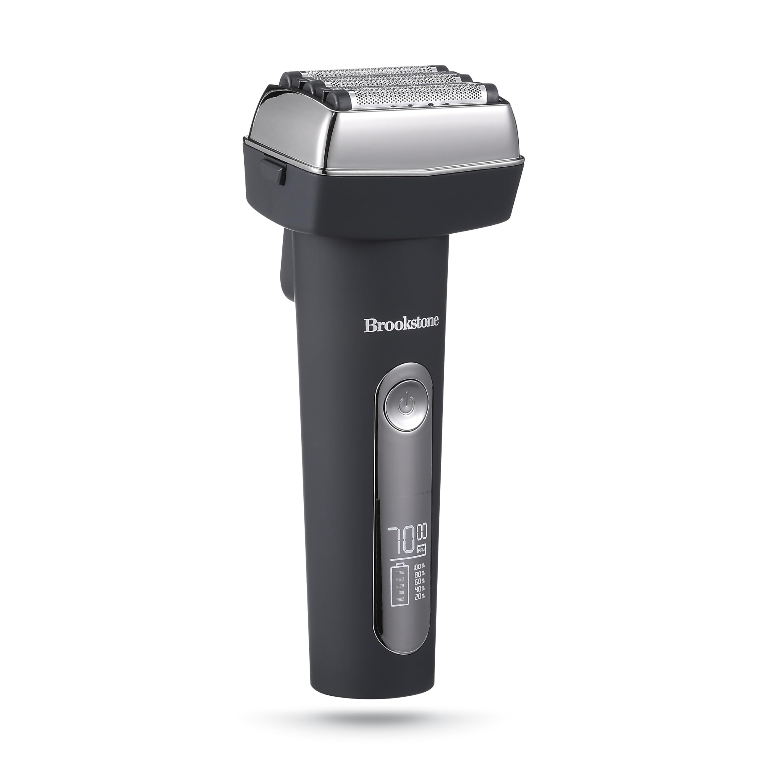 brookstone-foil-shaver-rechargeable-electric-razor-compact-and-travel-friendly-i image 1