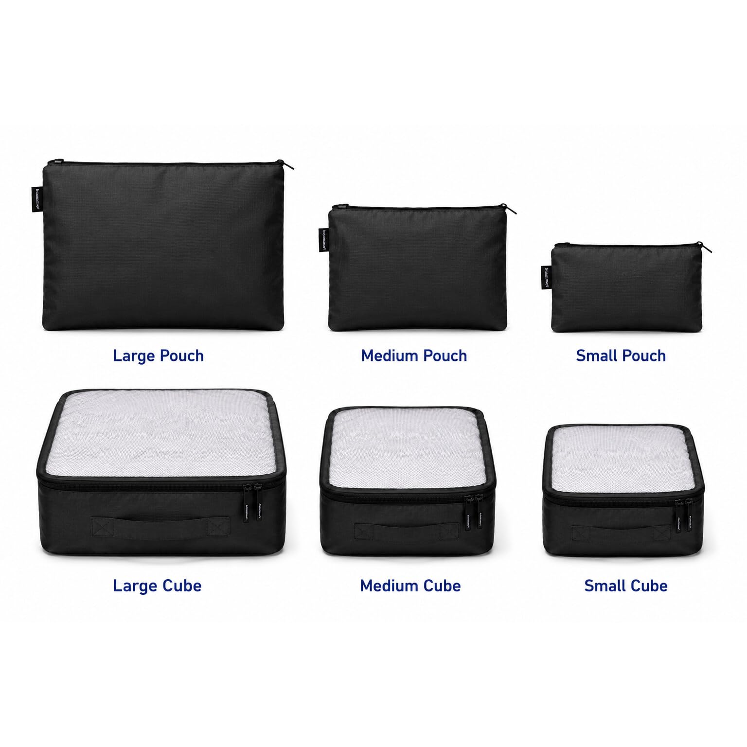 brookstone-6-piece-compression-packing-cubes-tear-resistant-fabric-mesh-panels-s image 2