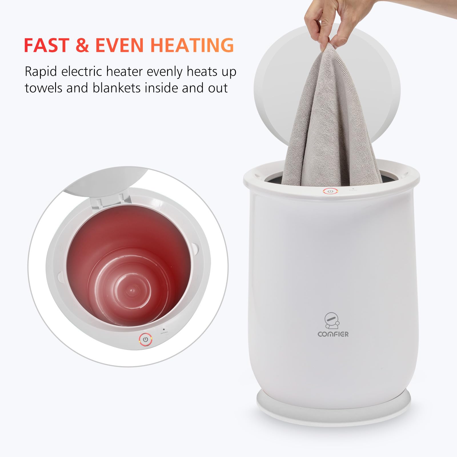 comfier-hot-towel-warmer-bucket-large-20l-capacity-heats-towels-in-10-minutes-au image 2