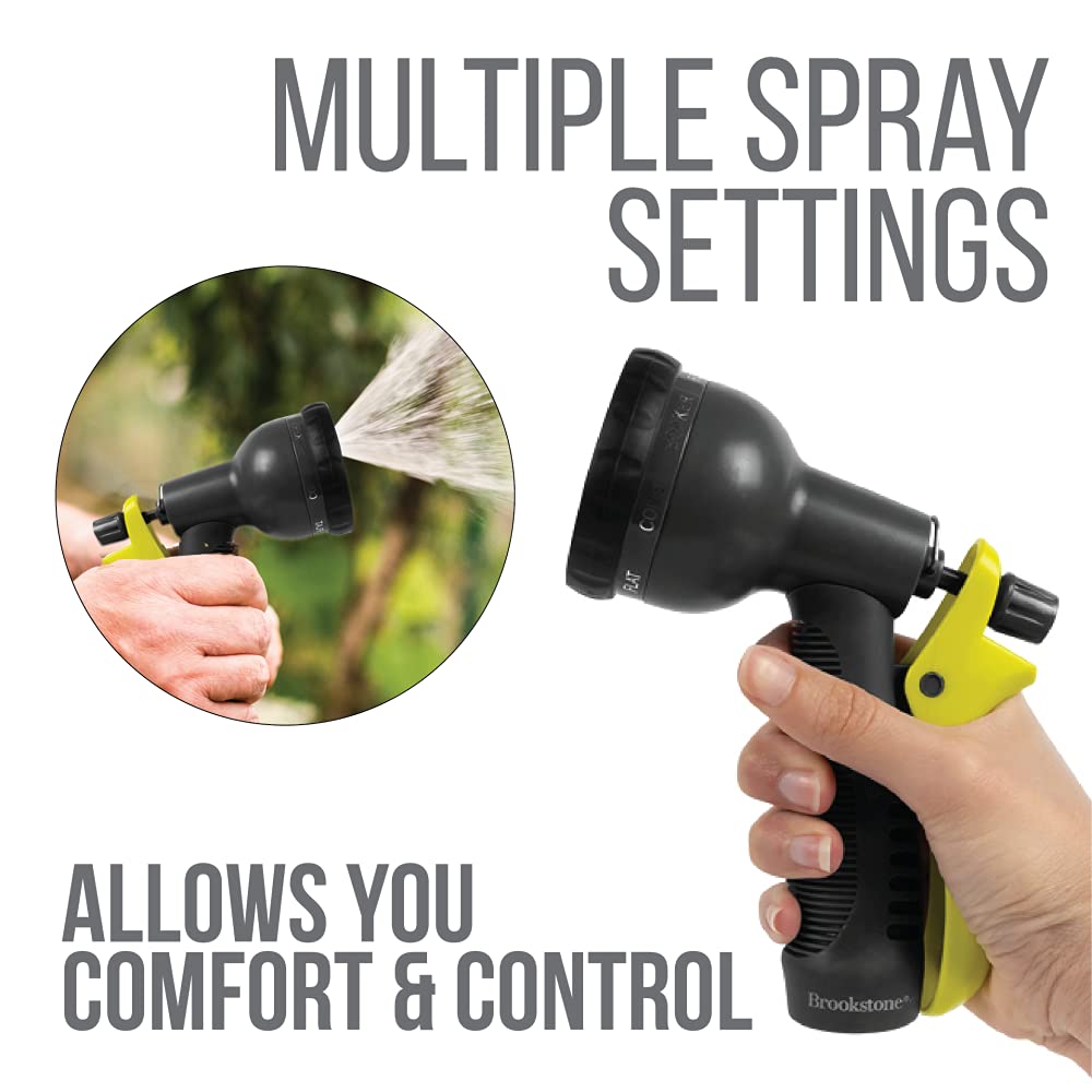 brookstone-2-piece-garden-hose-nozzle-8-mode-adjustable-spray-nozzle-pistol-nozz image 6