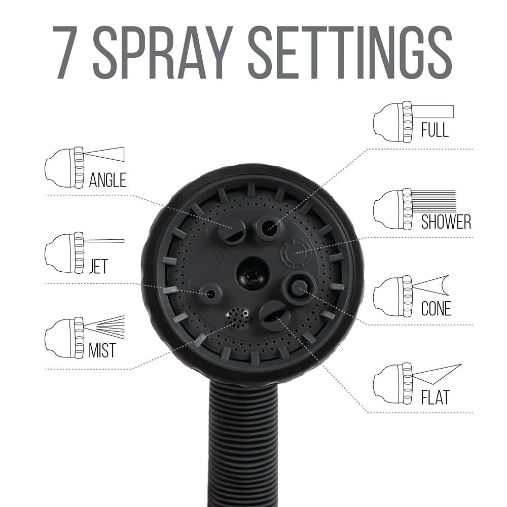 brookstone-2-piece-garden-hose-nozzle-8-mode-adjustable-spray-nozzle-pistol-nozz image 8